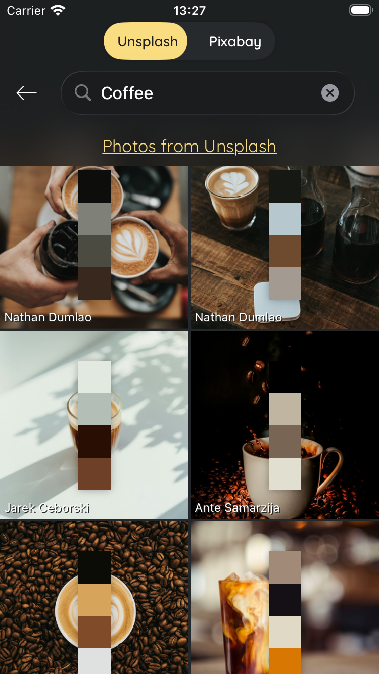 Unsplash & Pixabay photo search
